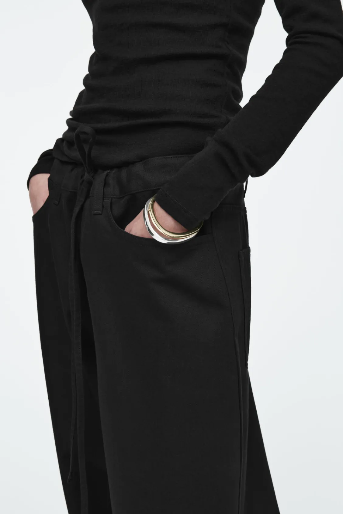 COS WIDE-LEG DRAWSTRING PANTS-Women Pants