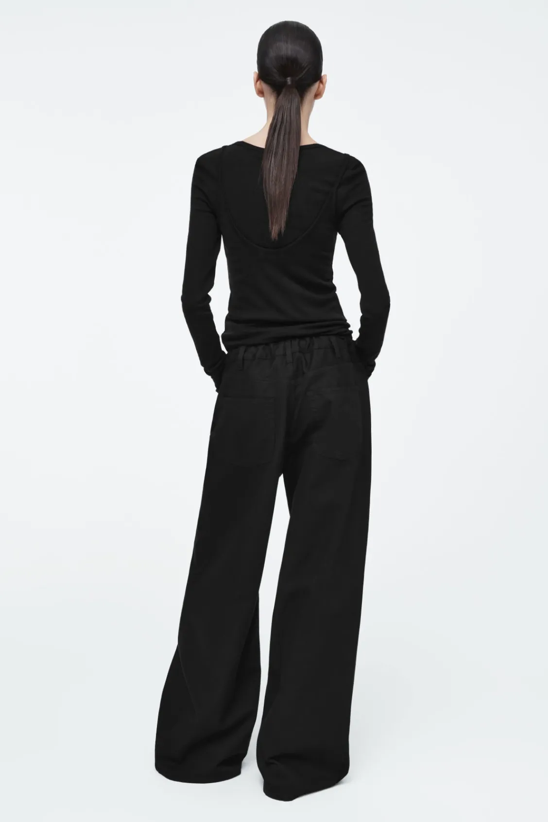 COS WIDE-LEG DRAWSTRING PANTS-Women Pants