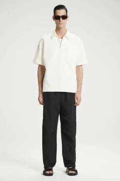 COS WIDE-LEG ELASTICATED COTTON PANTS- Pants