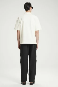 COS WIDE-LEG ELASTICATED COTTON PANTS- Pants
