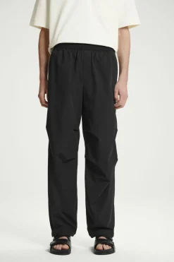 COS WIDE-LEG ELASTICATED COTTON PANTS- Pants