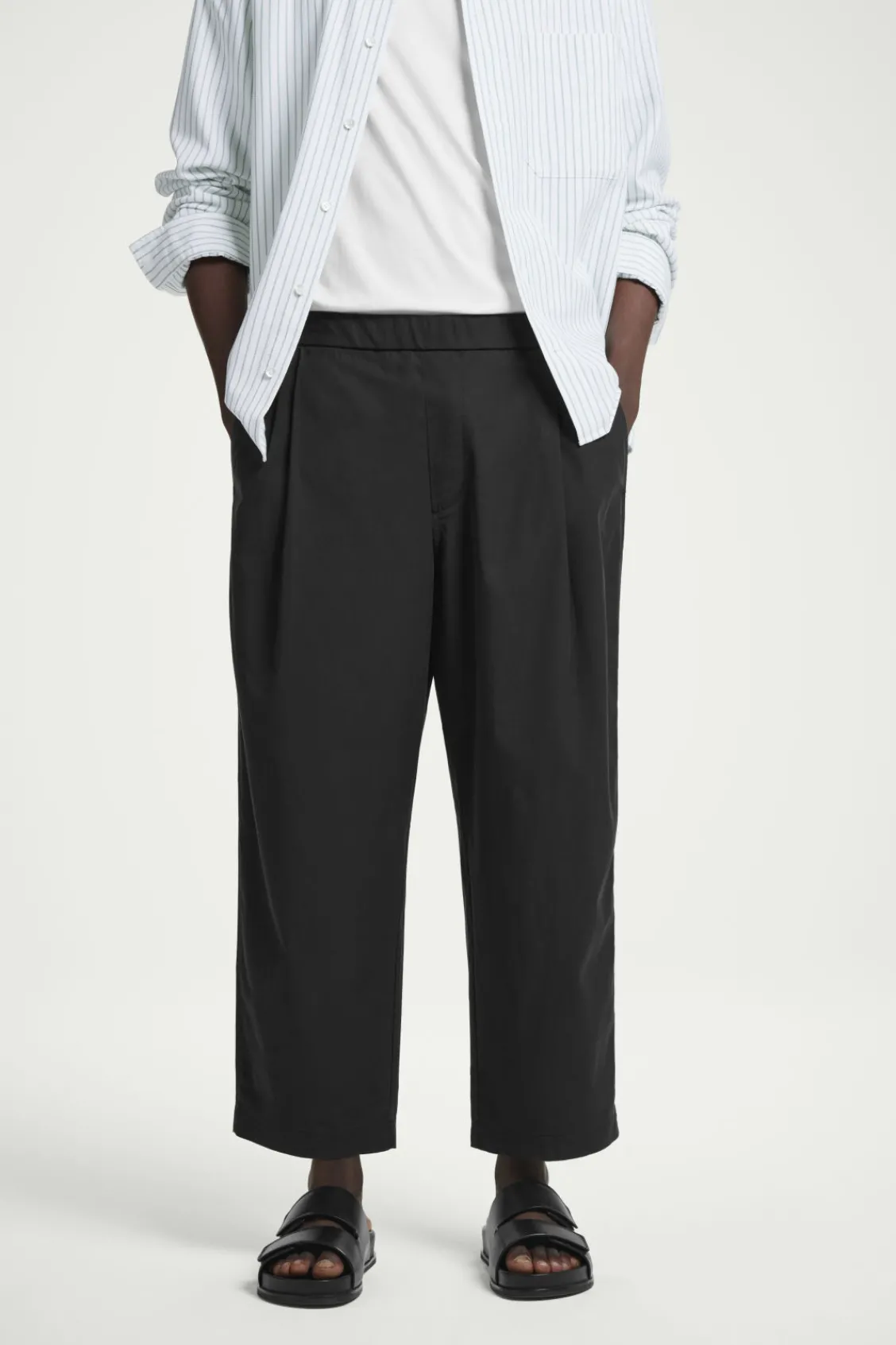 COS WIDE-LEG ELASTICATED PANTS- Pants