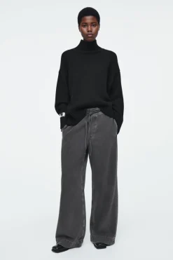 COS WIDE-LEG FLUID DENIM PANTS-Women Jeans | Pants