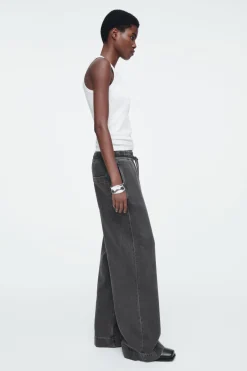 COS WIDE-LEG FLUID DENIM PANTS-Women Jeans | Pants
