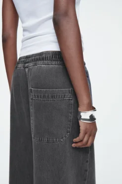 COS WIDE-LEG FLUID DENIM PANTS-Women Jeans | Pants