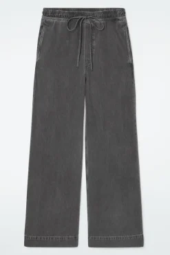 COS WIDE-LEG FLUID DENIM PANTS-Women Jeans | Pants