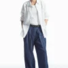 COS WIDE-LEG TAILORED DENIM PANTS-Women Jeans | Pants