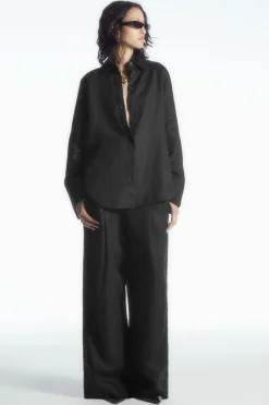 COS WIDE-SLEEVED LINEN SHIRT-Women Shirts & Blouses | Tops