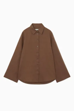 COS WIDE-SLEEVED LINEN SHIRT-Women Shirts & Blouses | Tops