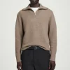 COS WOOL AND COTTON-BLEND HALF-ZIP SWEATER- Sweaters & Cardigans