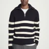 COS WOOL AND COTTON-BLEND HALF-ZIP SWEATER- Sweaters & Cardigans