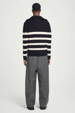 COS WOOL AND COTTON-BLEND HALF-ZIP SWEATER- Sweaters & Cardigans
