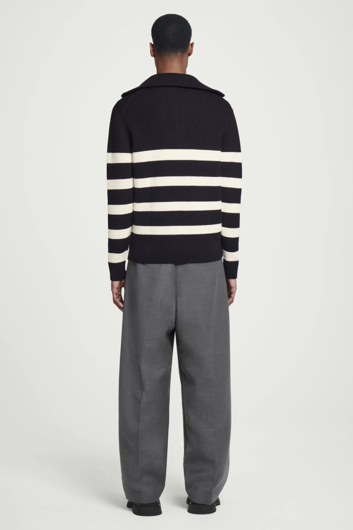 COS WOOL AND COTTON-BLEND HALF-ZIP SWEATER- Sweaters & Cardigans