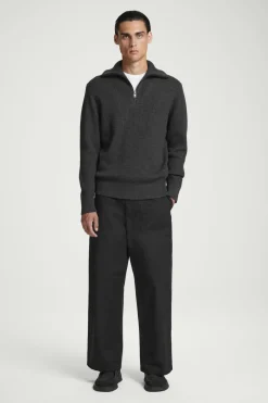 COS WOOL AND COTTON-BLEND HALF-ZIP SWEATER- Sweaters & Cardigans