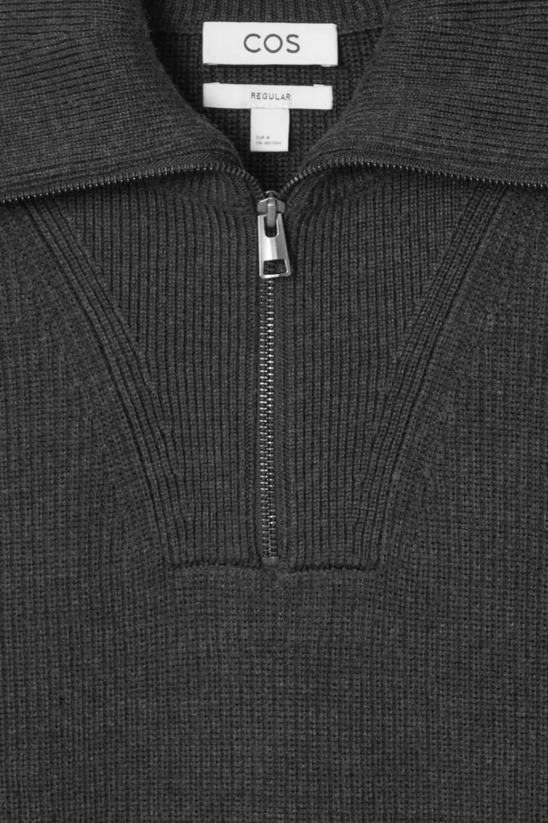 COS WOOL AND COTTON-BLEND HALF-ZIP SWEATER- Sweaters & Cardigans