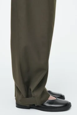 COS WOOL BARREL-LEG UTILITY PANTS-Women Pants