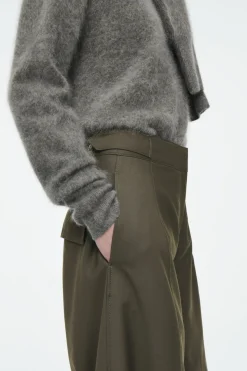 COS WOOL BARREL-LEG UTILITY PANTS-Women Pants