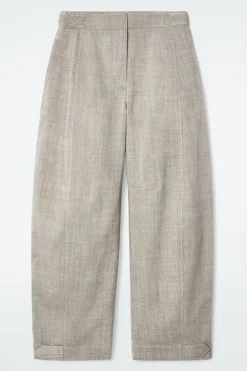 COS WOOL BARREL-LEG UTILITY PANTS-Women Pants