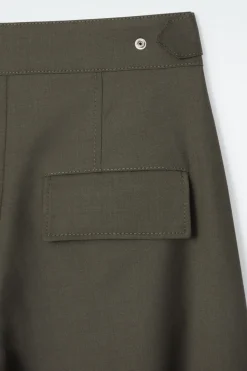 COS WOOL BARREL-LEG UTILITY PANTS-Women Pants