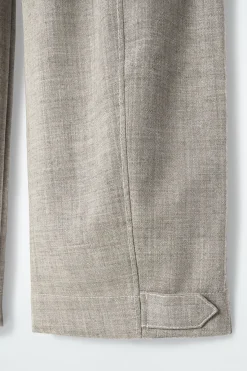 COS WOOL BARREL-LEG UTILITY PANTS-Women Pants