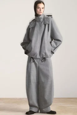 COS WOOL BARREL-LEG UTILITY PANTS-Women Pants
