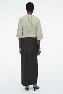 COS WOOL COLUMN MAXI SKIRT-Women Skirts
