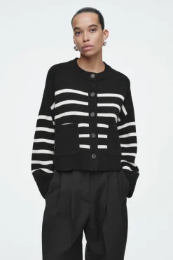 COS WOOL CREW-NECK CARDIGAN-Women Sweaters & Cardigans