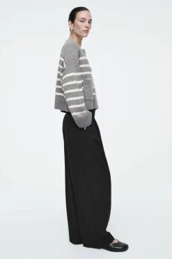 COS WOOL CREW-NECK CARDIGAN-Women Sweaters & Cardigans