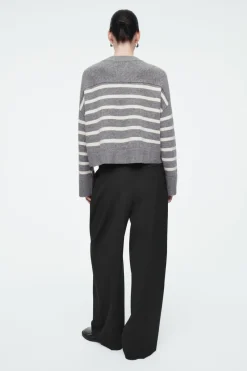 COS WOOL CREW-NECK CARDIGAN-Women Sweaters & Cardigans