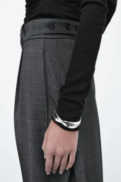 COS WOOL-BLEND BARREL-LEG PANTS-Women Pants