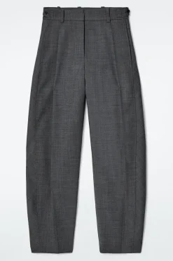 COS WOOL-BLEND BARREL-LEG PANTS-Women Pants
