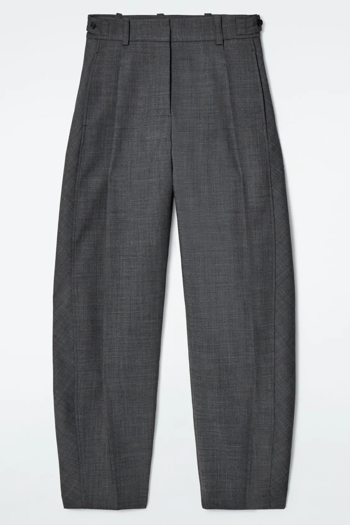 COS WOOL-BLEND BARREL-LEG PANTS-Women Pants