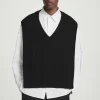 COS WOOL-CASHMERE V-NECK HYBRID TANK- Cashmere | Sweaters & Cardigans