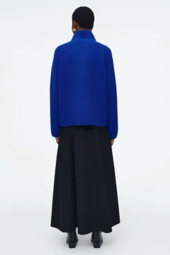 COS WRAP-COLLAR MERINO WOOL JUMPER-Women Tops | Sweaters & Cardigans