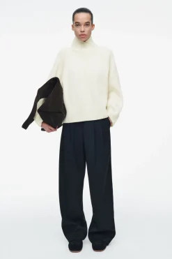 COS WRAP-COLLAR MERINO WOOL JUMPER-Women Tops | Sweaters & Cardigans