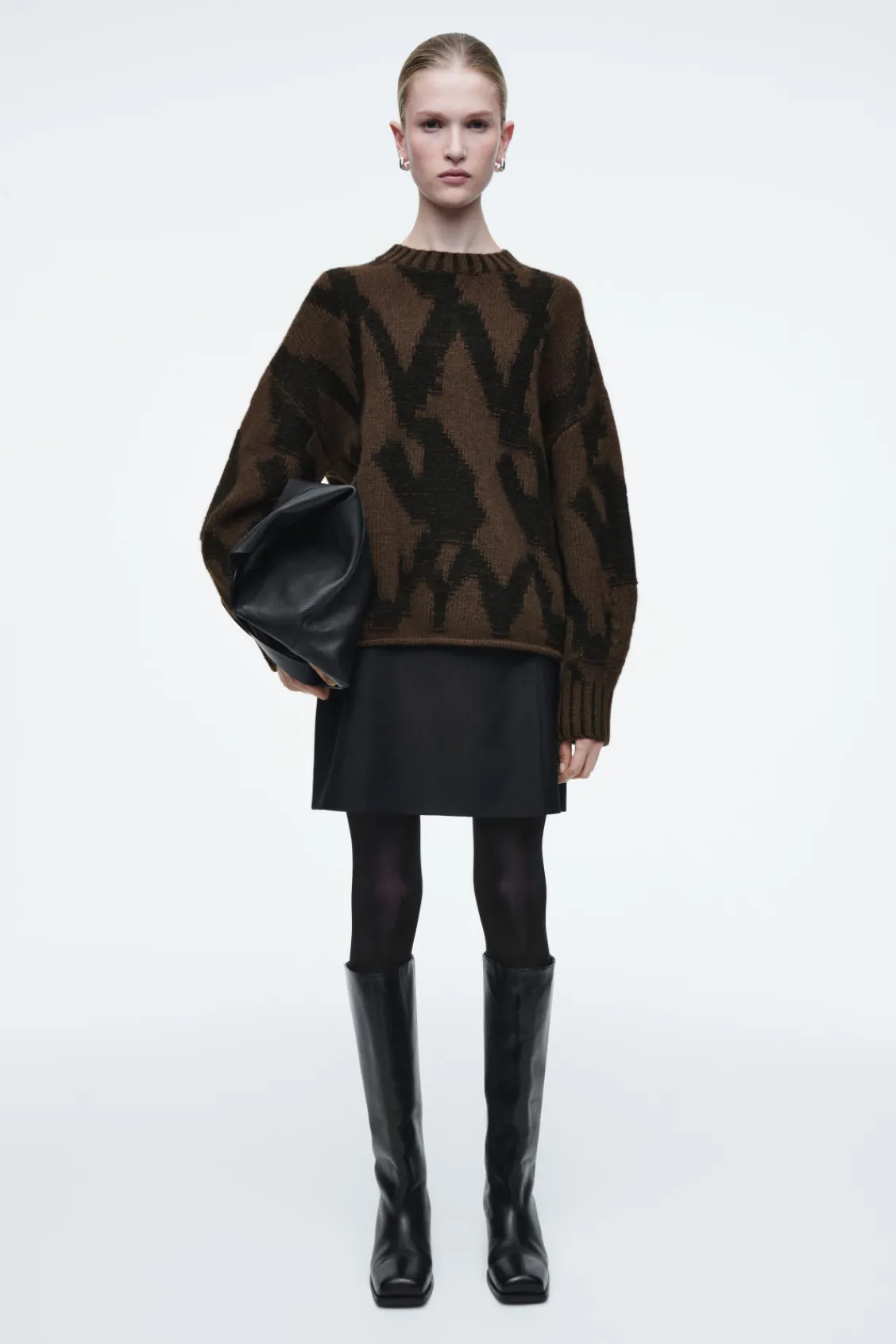 COS WRAP-EFFECT WOOL MINI SKIRT-Women Skirts