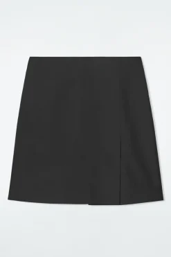 COS WRAP-EFFECT WOOL MINI SKIRT-Women Skirts