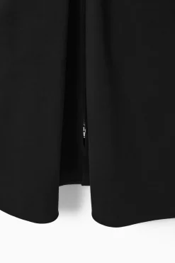 COS ZIP-FRONT V-NECK MIDI DRESS-Women Dresses & Jumpsuits